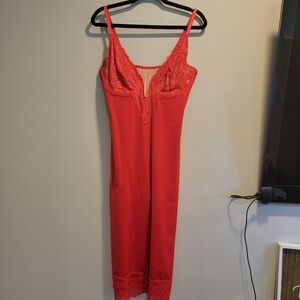 Popilush Elegant Red Lace Slip Dress